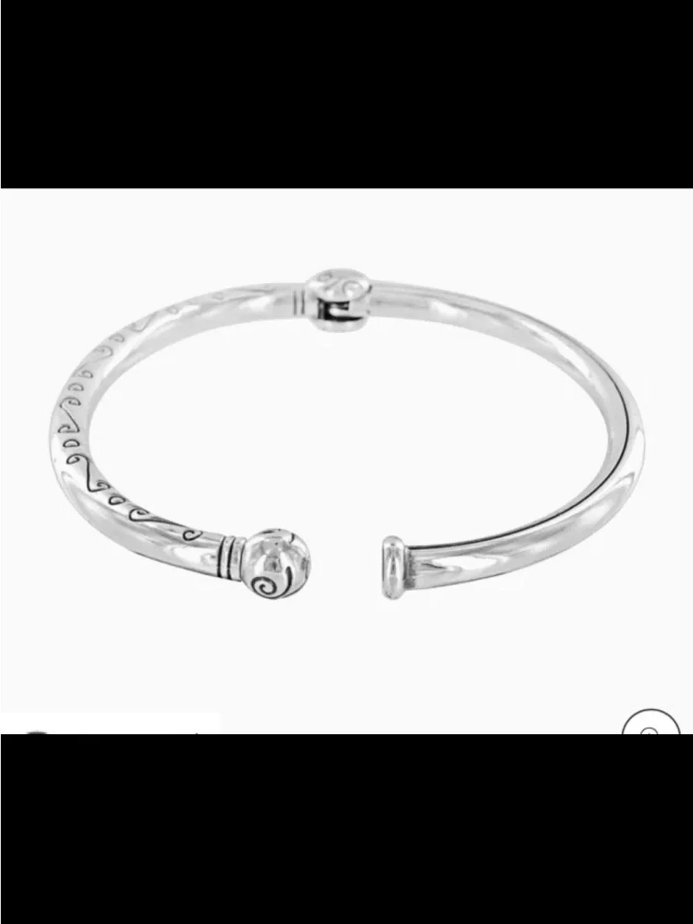 NWOT Brighton Best seller Silver Scrolled Bangle Bracelet